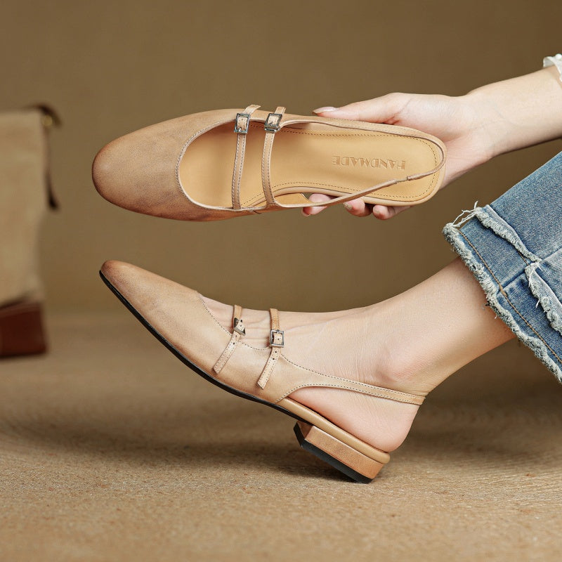 Paris Flache Lederschuhe
