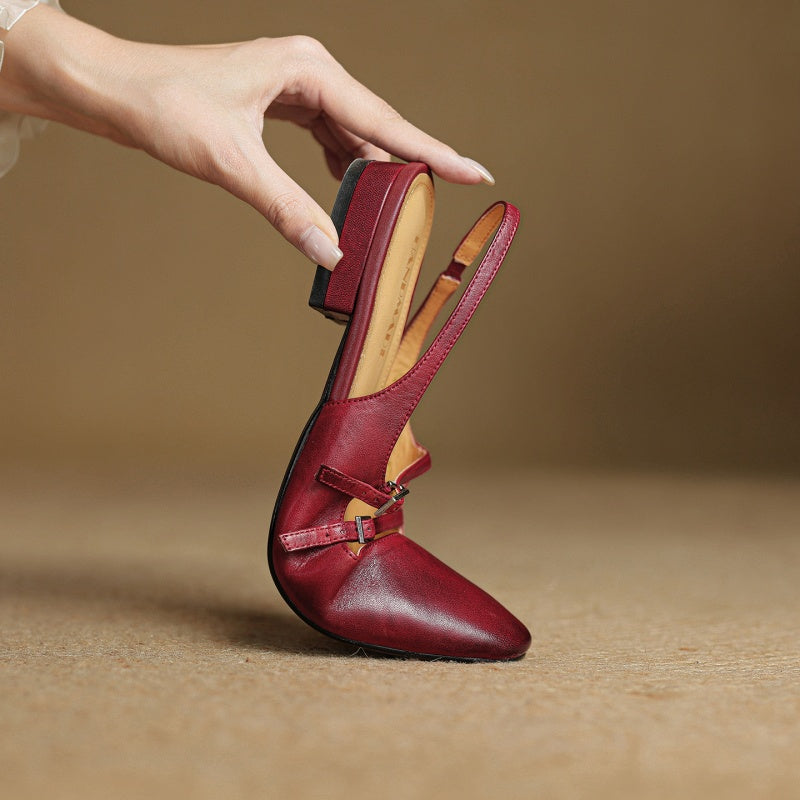 Paris Flache Lederschuhe