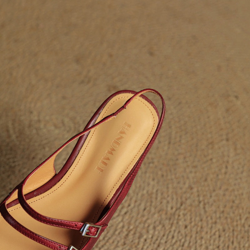 Paris Flache Lederschuhe