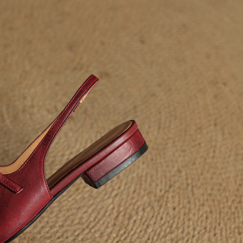 Paris Flache Lederschuhe