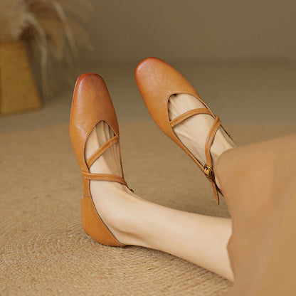 Aria Flache Lederschuhe