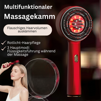 Solethic Hydrotherapie-Kopfhautmassagebürste mit rotem Licht und 3 Intensitätsstufen