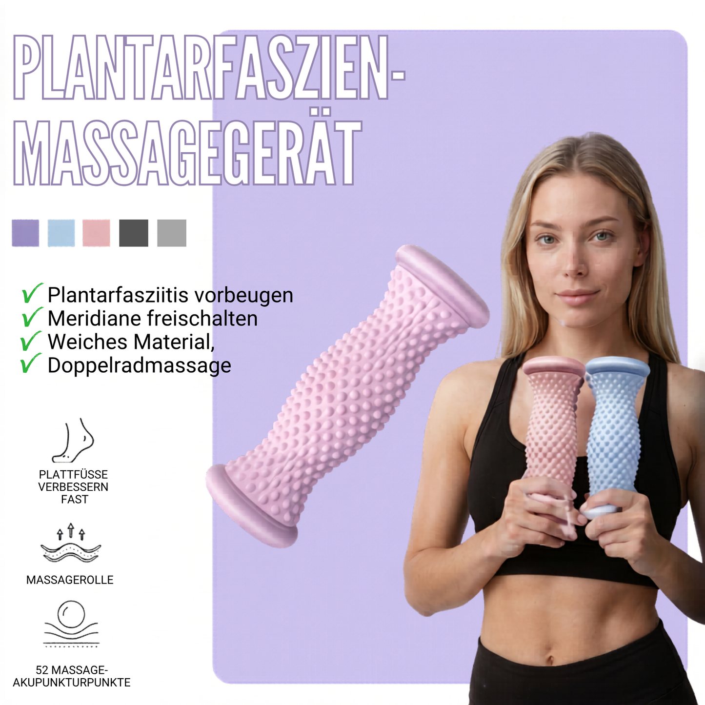 Soleo Nicht-elektrisches Fußmassagegerät | Heim-Rolltrainer