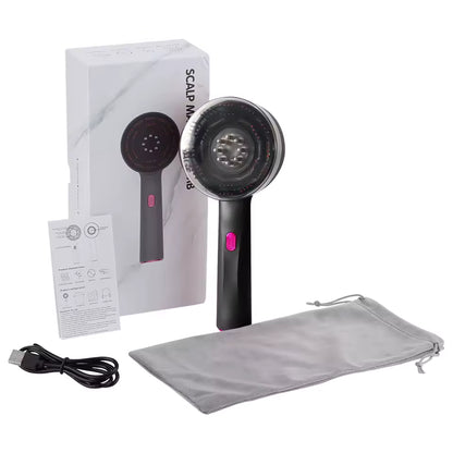 Solethic Hydrotherapie-Kopfhautmassagebürste mit rotem Licht und 3 Intensitätsstufen