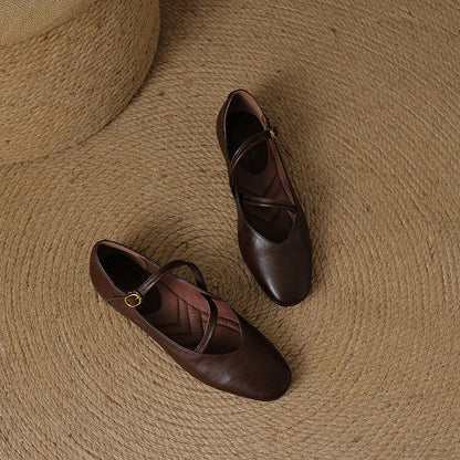 Aria Flache Lederschuhe
