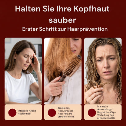 Solethic Hydrotherapie-Kopfhautmassagebürste mit rotem Licht und 3 Intensitätsstufen